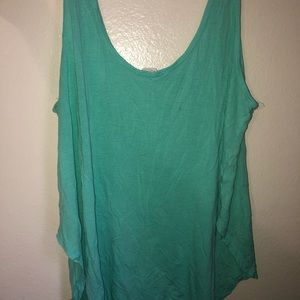 loose teal tank top